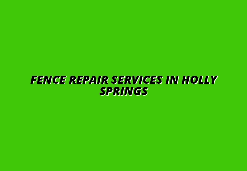 Best Fence Repair Services in Holly Springs - Raleigh